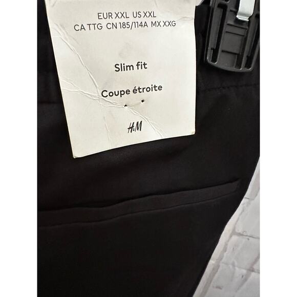 NWT H&M Slim Fit Black Pants w/Pockets & Stretch Waist  XXL - Picture 5 of 8